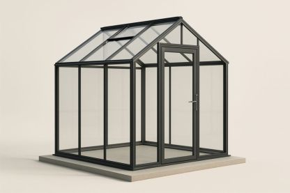 Serre de Jardin en Aluminium et Verre Trempé Noir