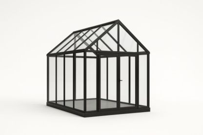 Serre en Aluminium et Verre Trempé Noir 300x250x250 cm