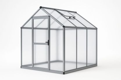 Serre en Aluminium et Polycarbonate  Gris 240x190x195 cm(L×l×H)