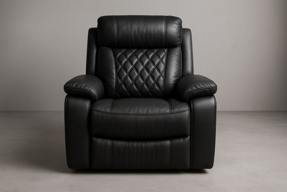 Fauteuil de massage en cuir noir