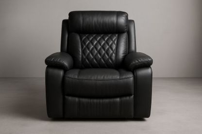 Fauteuil de massage en cuir noir