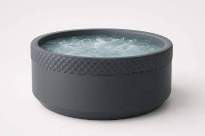 Jacuzzi rond PVC noir avec jets hydro-massants