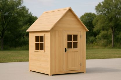 Maison de Jeu en Bois avec Fenêtres et Porte 100x120x150 cm