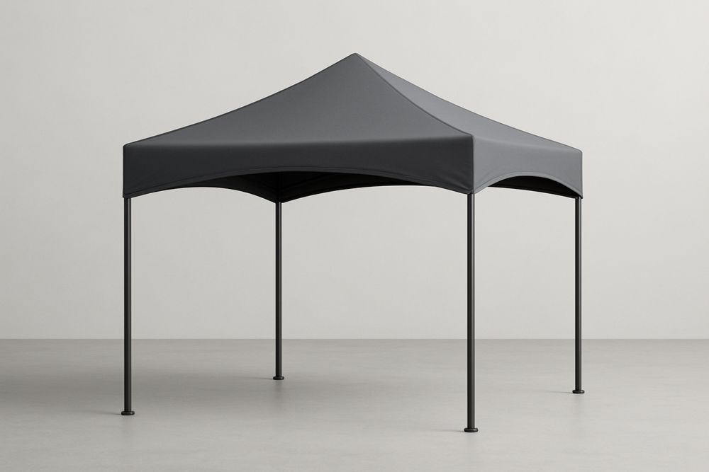 Tente extérieure pliable polyester cadre acier Gris