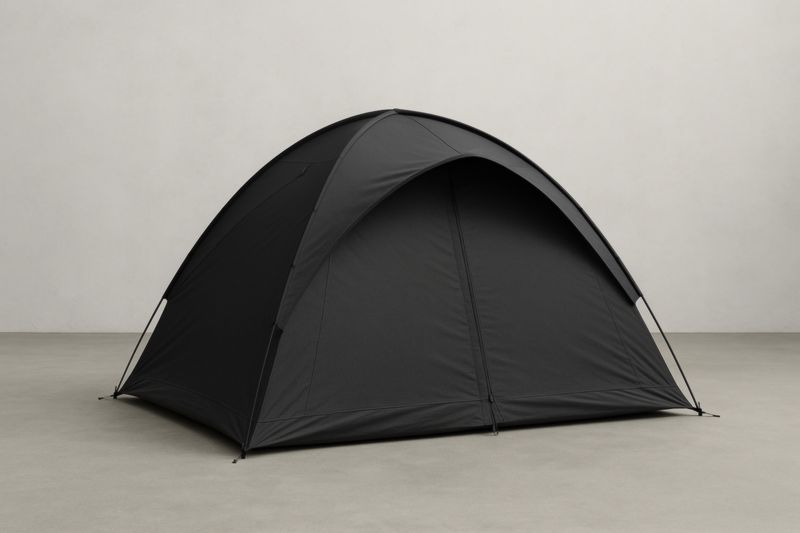 Tente dôme polyester noire pour