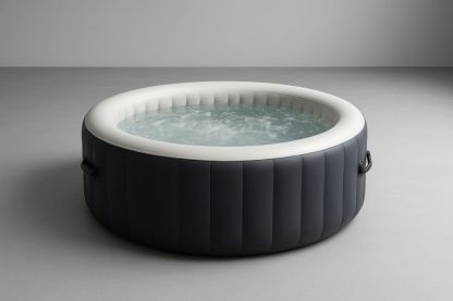 Spa gonflable rond PVC noir et blanc Ø180 cm