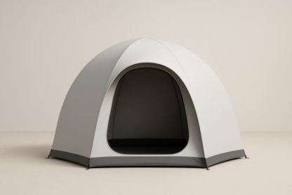 Tente de camping dôme polyester 200x200x130 cm Gris