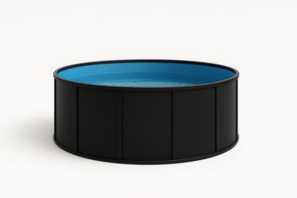Piscine Ronde Acier Noir/Bleu Ø300 cm