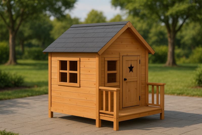 Cabane Enfant Bois Pin 130×110×150 cm Naturel