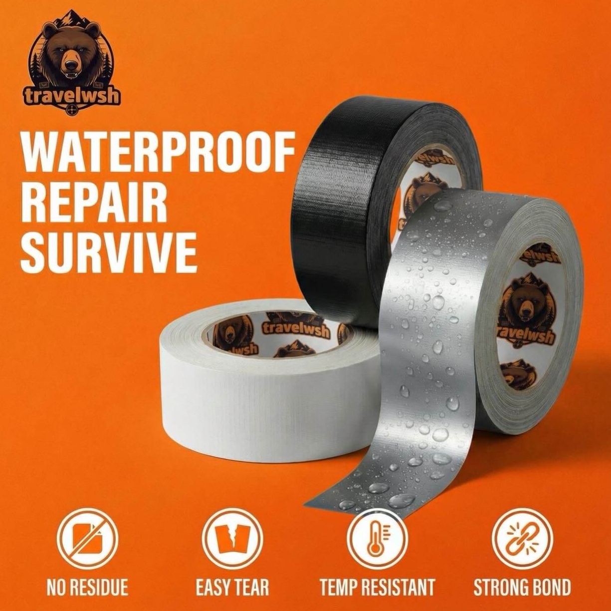 travelwsh Outdoor All-Purpose Adhesive Tape