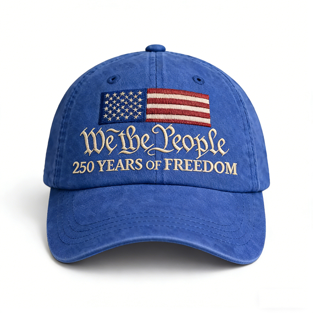 250th We The People USA Flag Washed Baseball Cap
