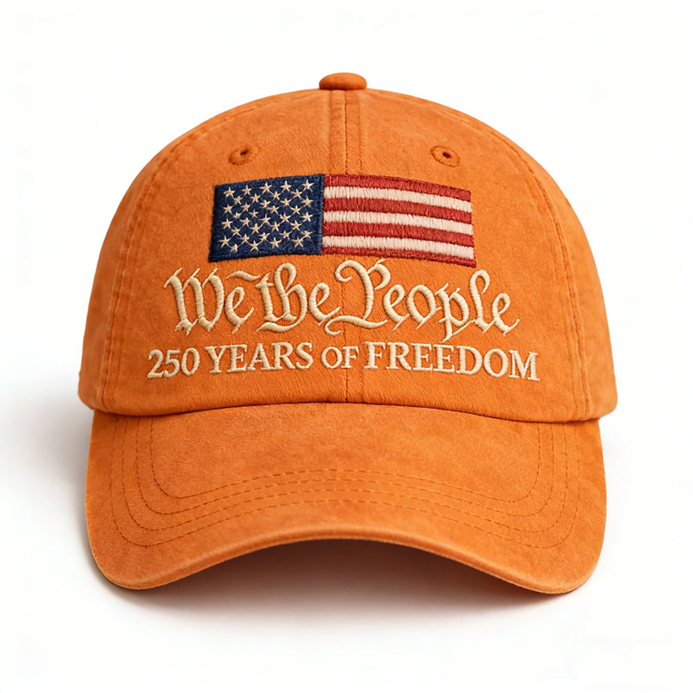 250th We The People USA Flag Washed Baseball Cap