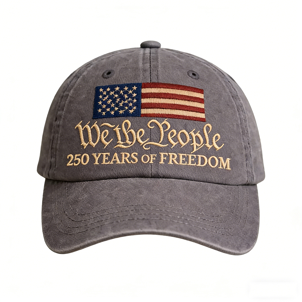250th We The People USA Flag Washed Baseball Cap
