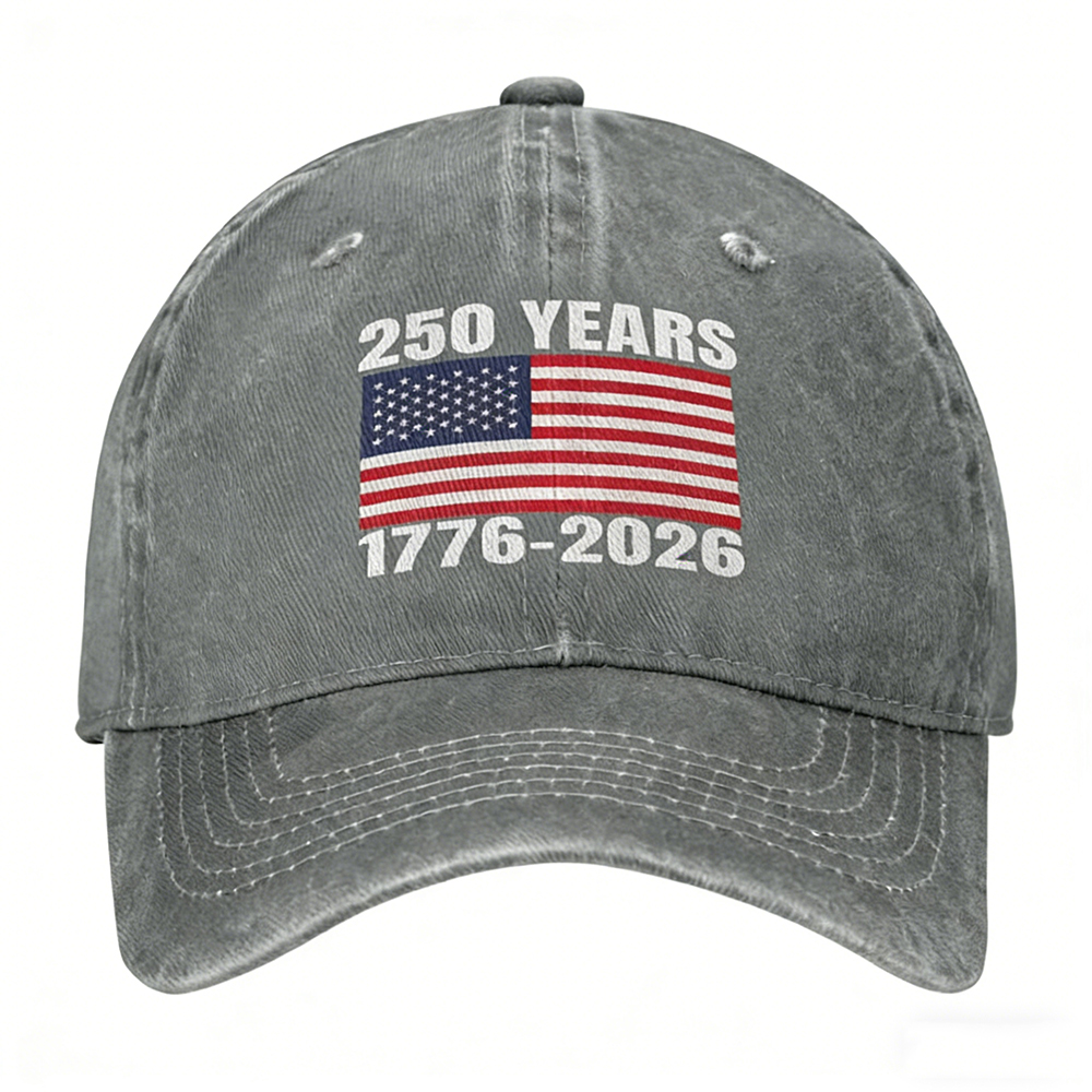 250th USA Flag Washed Baseball Cap