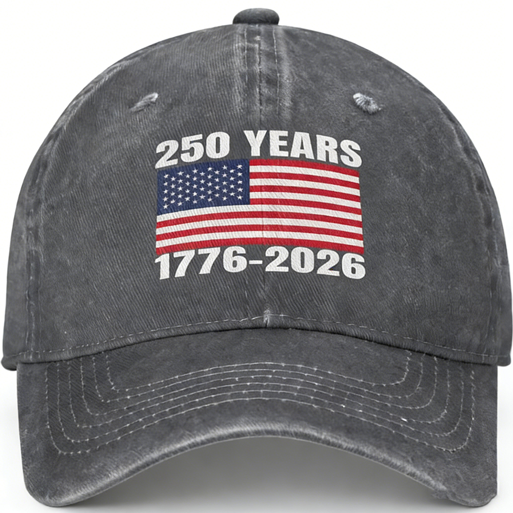 250th USA Flag Washed Baseball Cap
