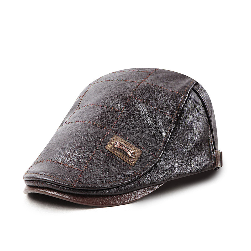 🎩🧢Vegan Leather Flat Cap | COLUMBUS