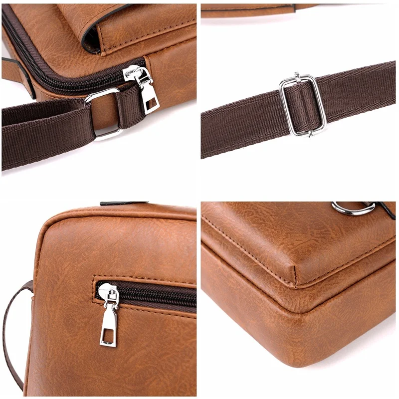 ❤️ Leather Crossbody Shoulder Bag for Men | Multiple Compartments, High Capacity