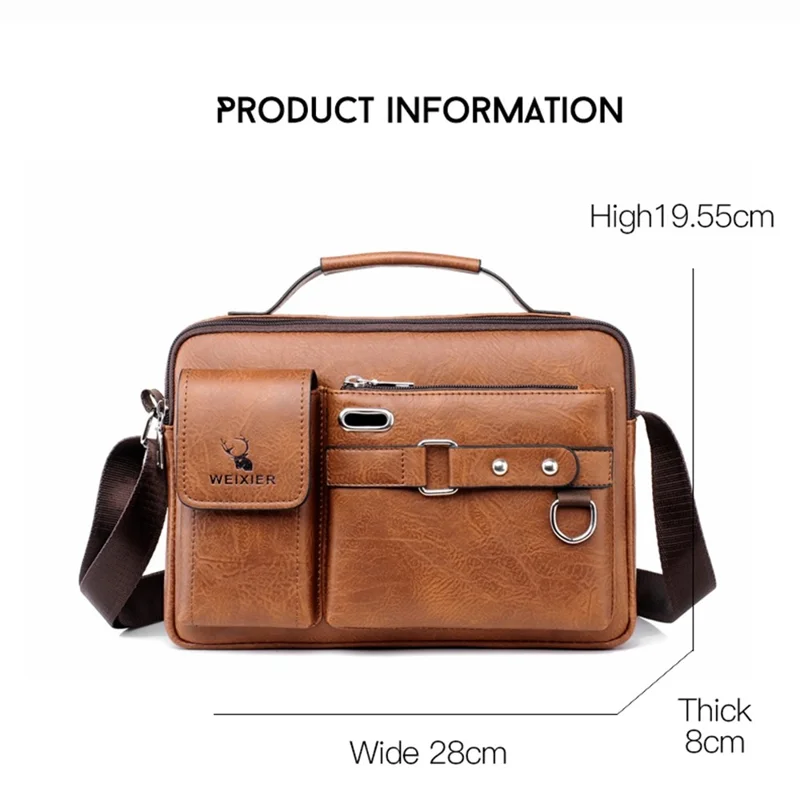 ❤️ Leather Crossbody Shoulder Bag for Men | Multiple Compartments, High Capacity