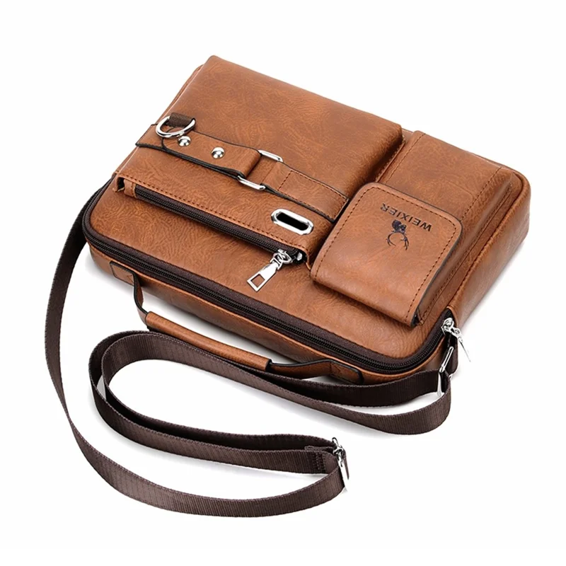 ❤️ Leather Crossbody Shoulder Bag for Men | Multiple Compartments, High Capacity