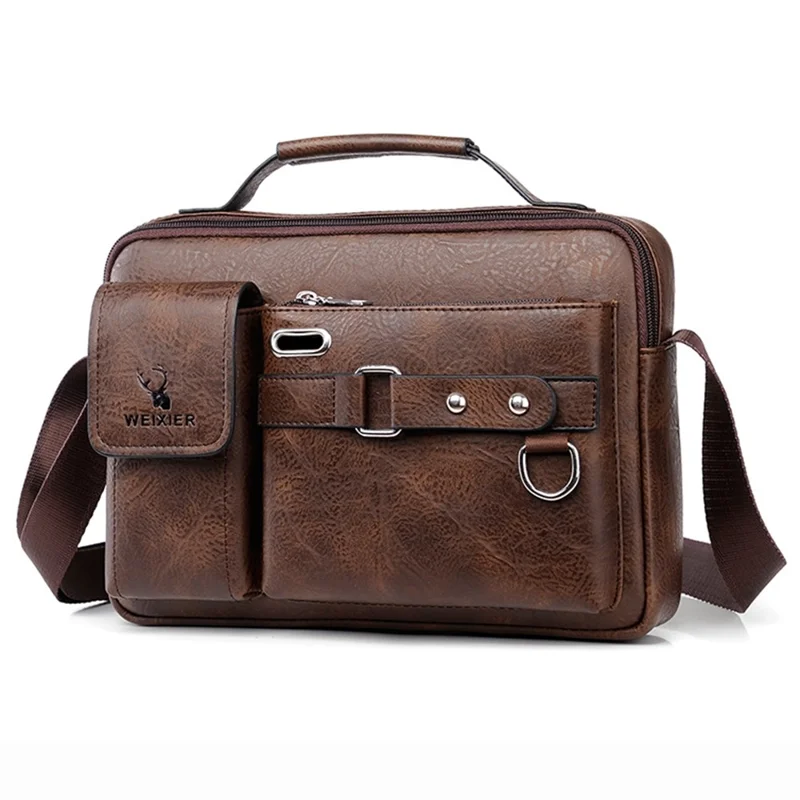 ❤️ Leather Crossbody Shoulder Bag for Men | Multiple Compartments, High Capacity
