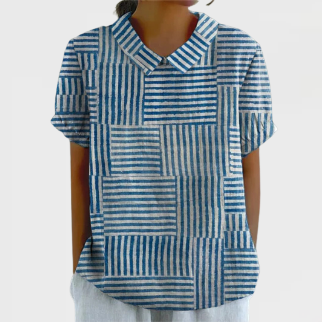| Striped Patchwork Shirt