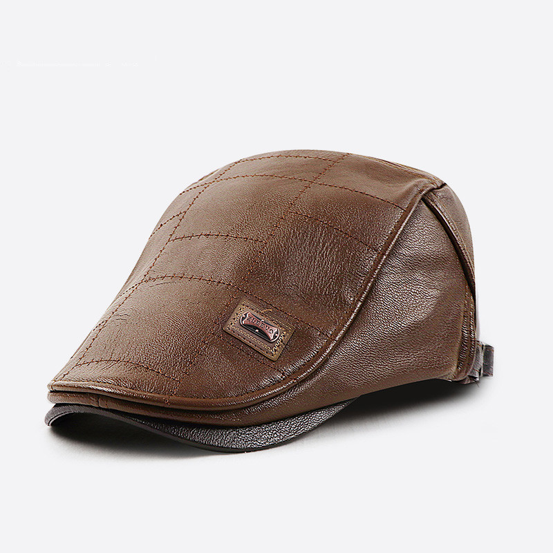 🎩🧢Vegan Leather Flat Cap | COLUMBUS