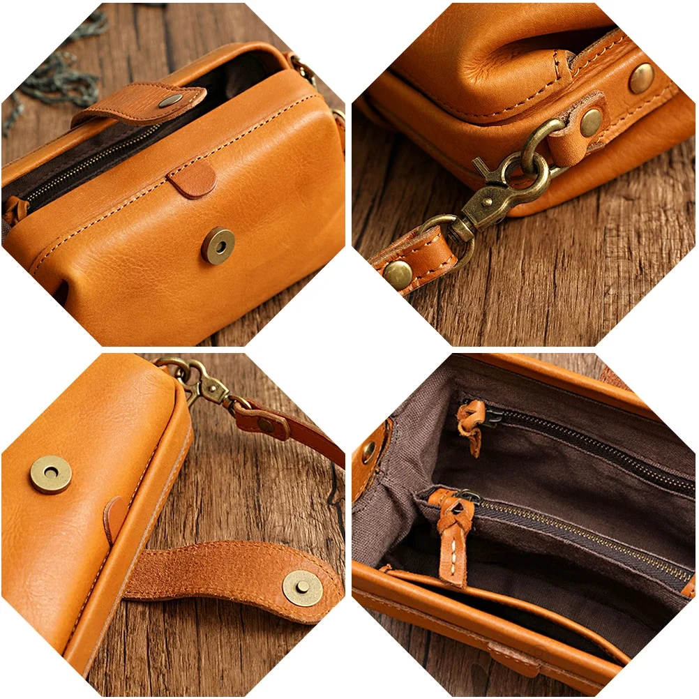 Retro leather goddess versatile bag