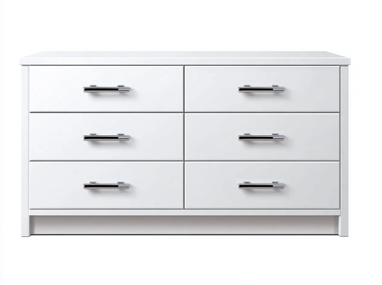 Aparador de madera 120x40x85 cm - blanco - para comedor - diseño moderno