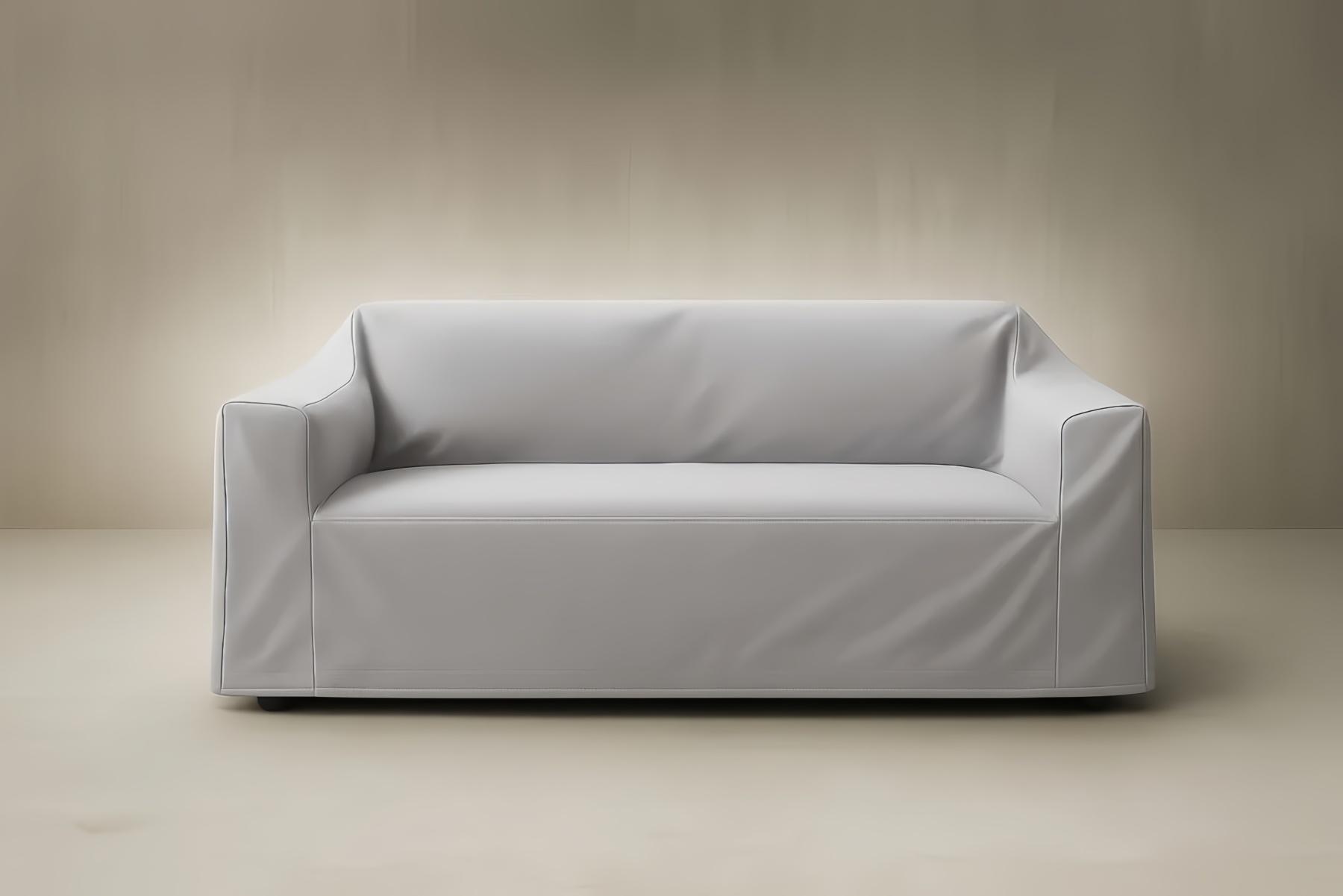 Canapé 3 places en cuir synthétique Gris Clair