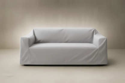 Canapé 3 places en cuir synthétique Gris Clair