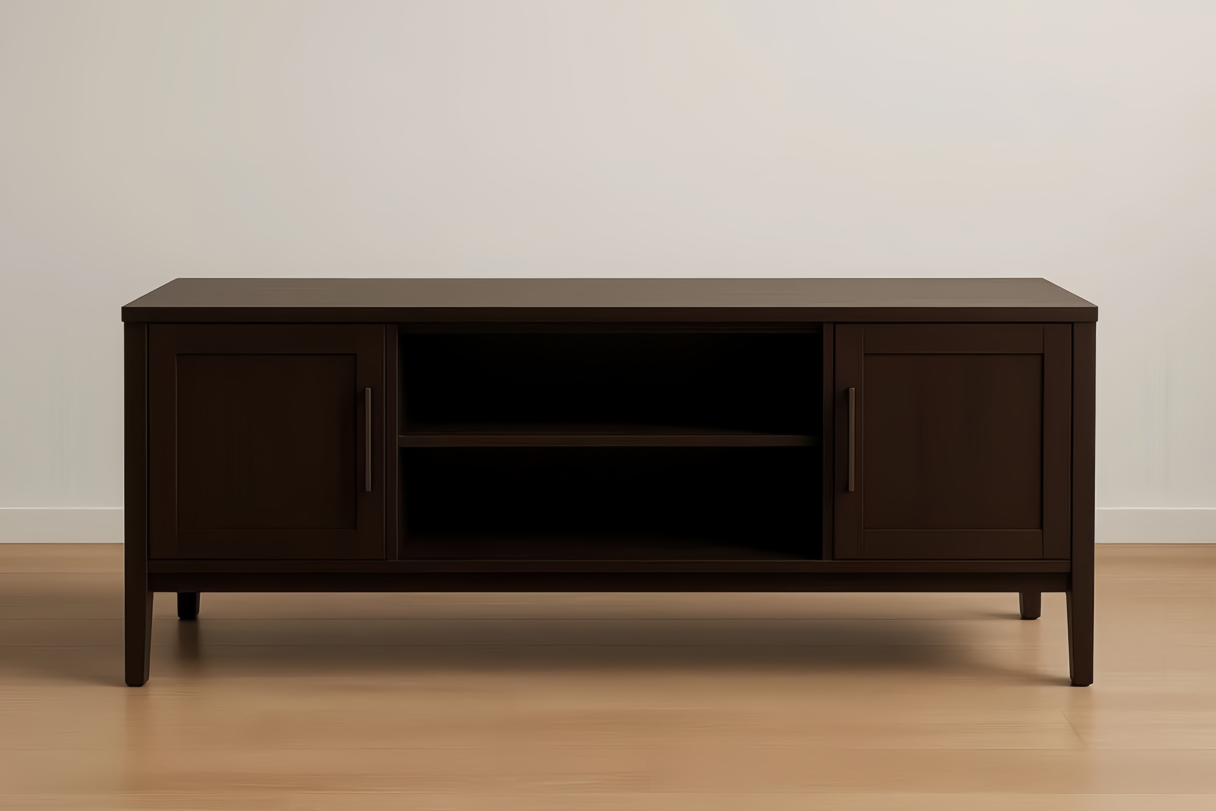 Meuble TV en bois stratifié marron foncé 150x40x50 cm(L×l×H)