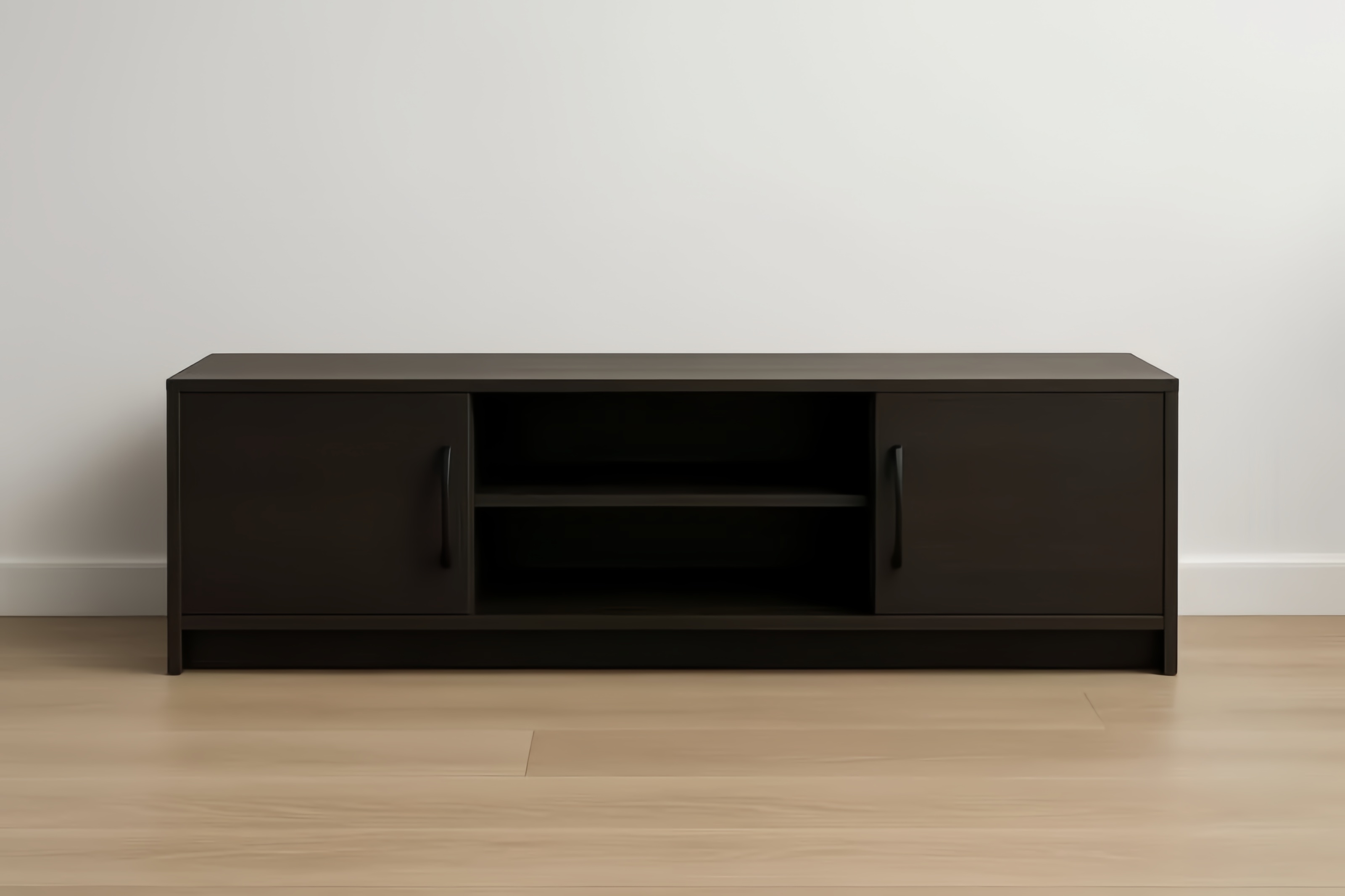 Meuble TV en bois aggloméré 120x40x35 cm Marron