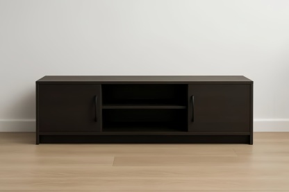 Meuble TV en bois aggloméré 120x40x35 cm Marron