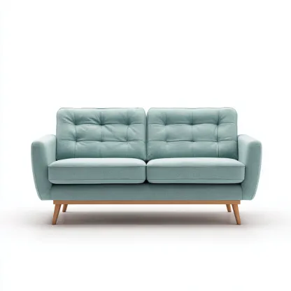 Canapé droit tissu 152x84x88 cm - bleu clair - style moderne-Hutovae