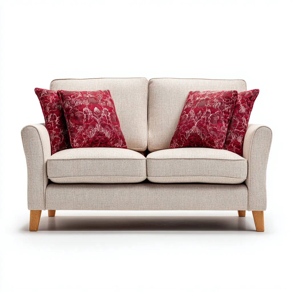 Canapé droit tissu 160x90x88 cm - beige - style classique-Hutovae