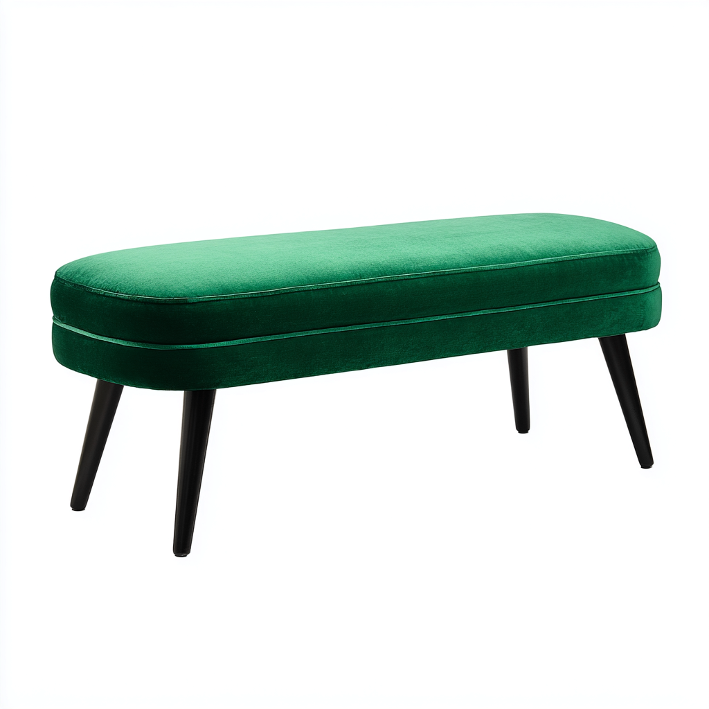 Banc de lit velours 110x38x47 cm - vert - style moderne-Hutovae