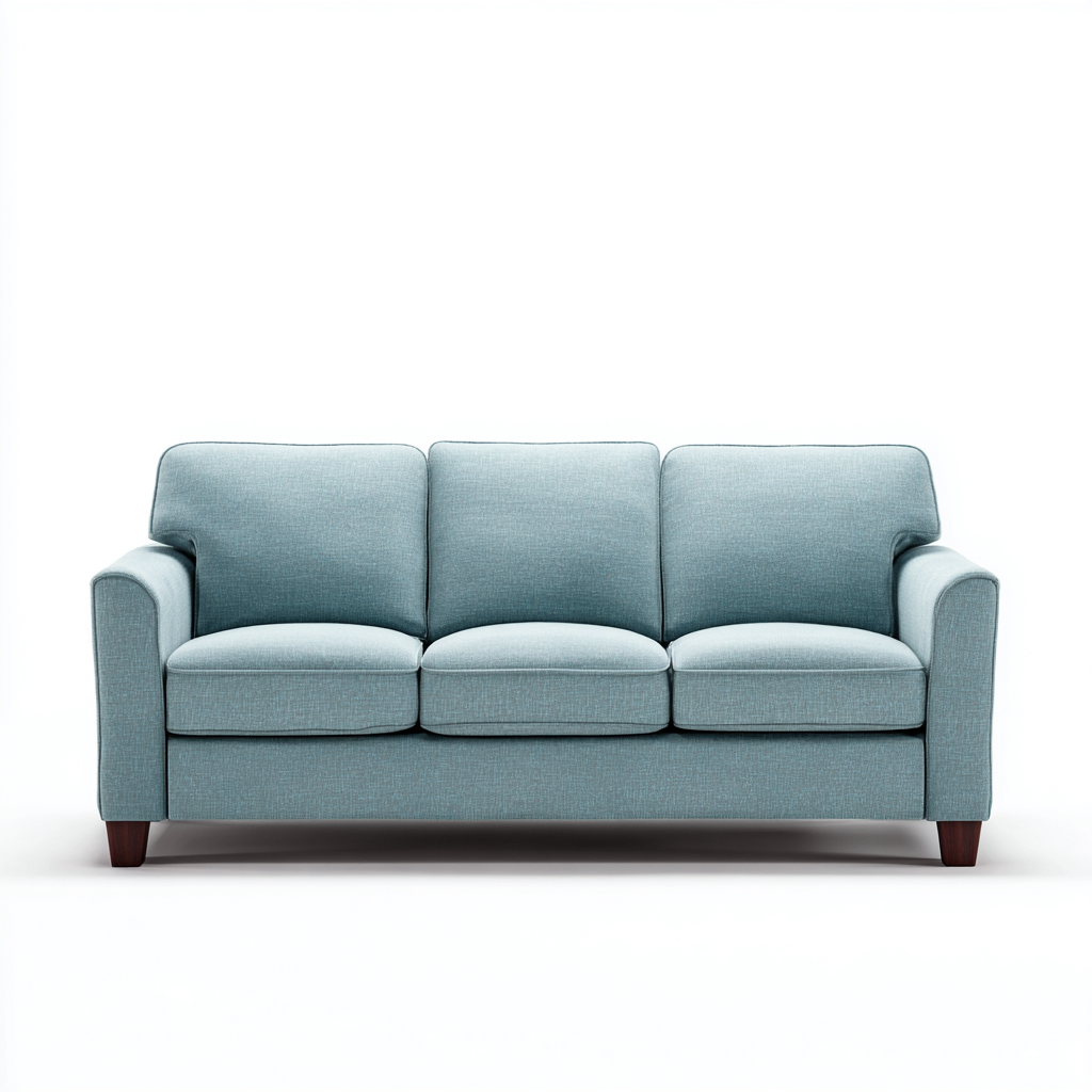 Canapé droit-tissu-200x90x85 cm-bleu clair-design moderne-Hutovae