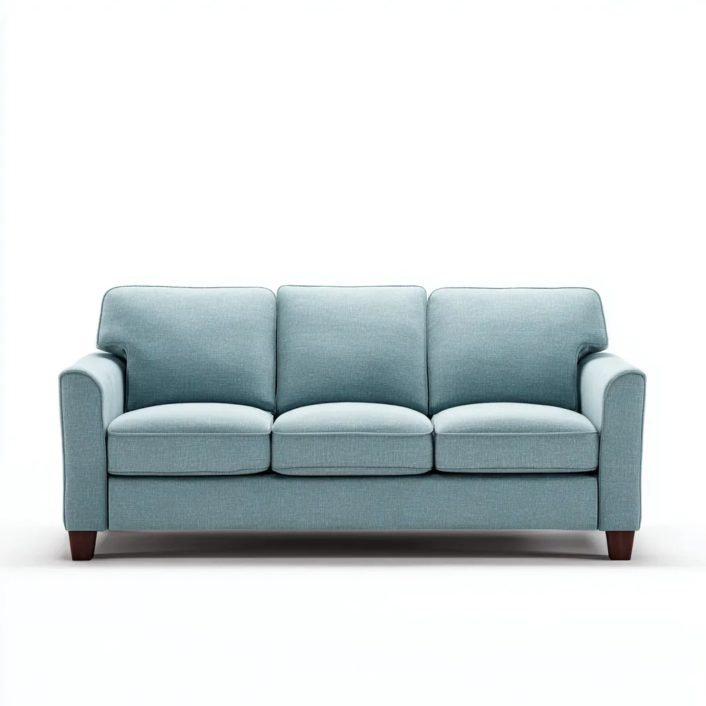Canapé droit-tissu-200x90x85 cm-bleu clair-design moderne-Hutovae