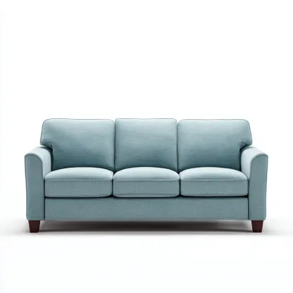 Canapé droit-tissu-200x90x85 cm-bleu clair-design moderne-Hutovae