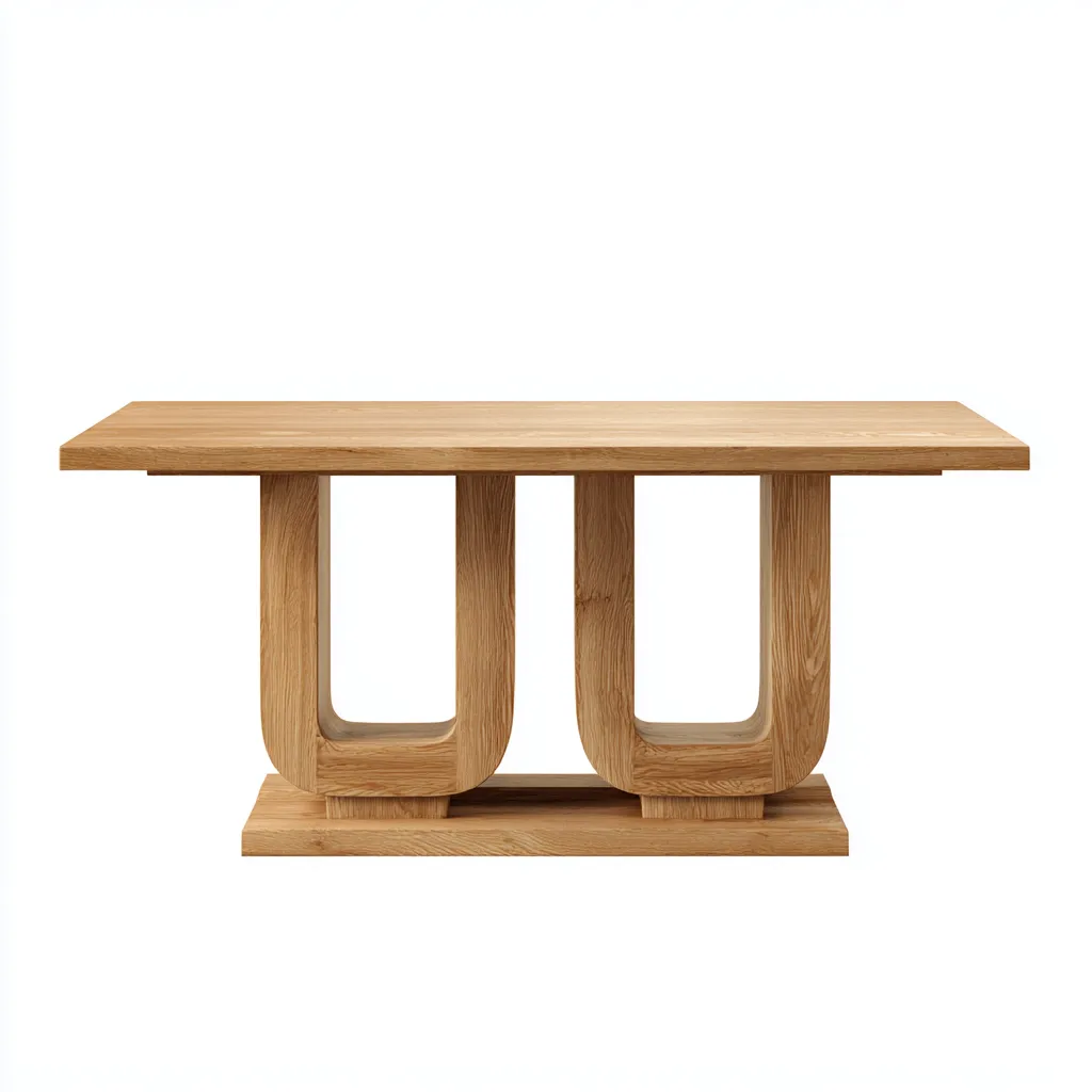 Table à manger bois 180x90x75 cm - bois clair - style moderne-Hutovae