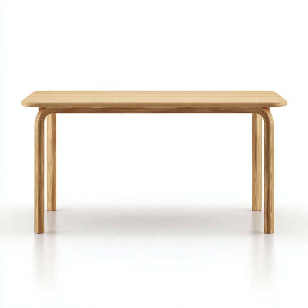 Table à manger bois 150x80x75 cm - bois clair - style moderne-Hutovae
