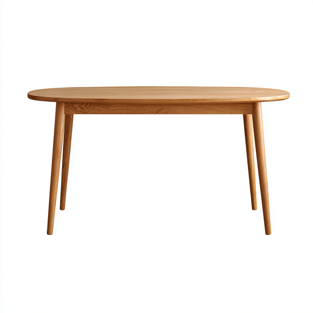 Table à manger bois massif 170x90x75 cm - bois naturel - style moderne-Hutovae