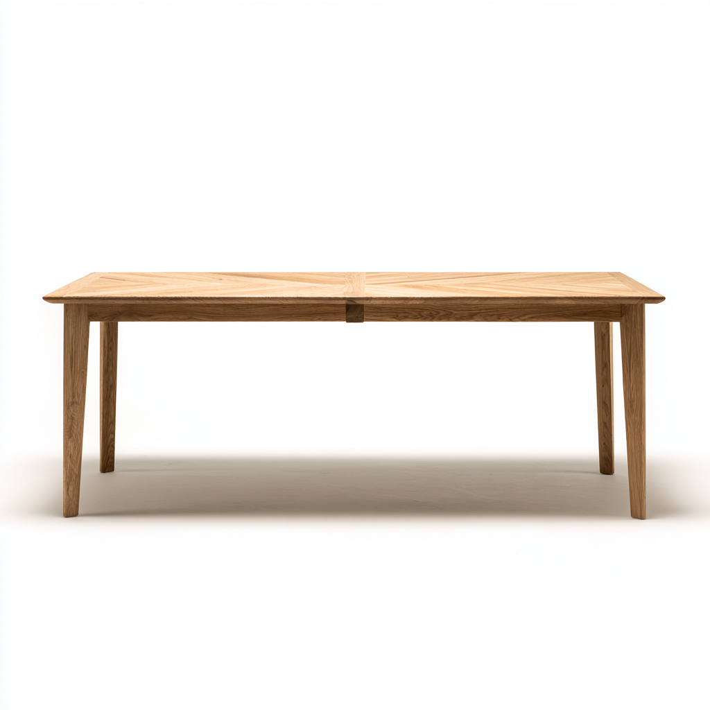 Table à manger extensible bois 180x90x75 cm - bois chêne - style moderne-Hutovae