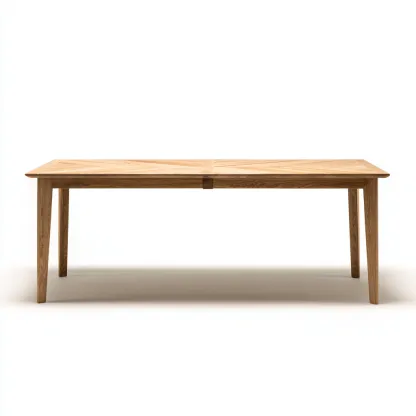 Table à manger extensible bois 180x90x75 cm - bois chêne - style moderne-Hutovae
