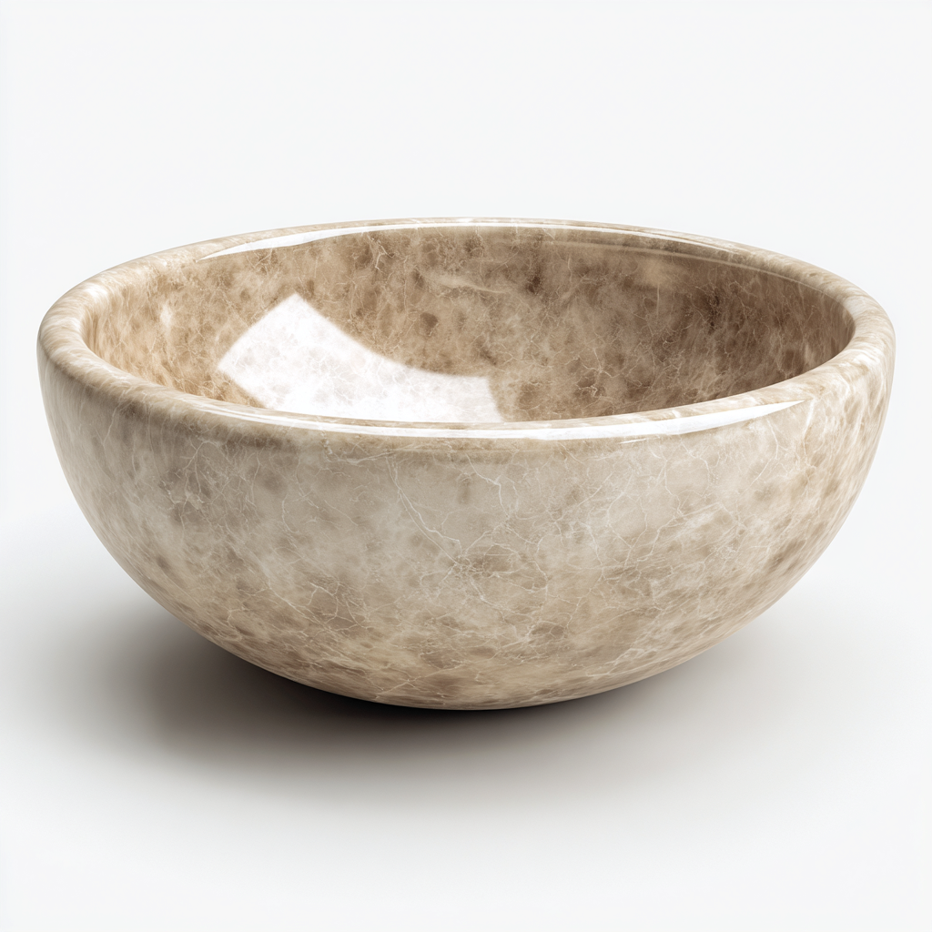 Lavabo pierre naturelle 42x42x17 cm beige rustique-Hutovae