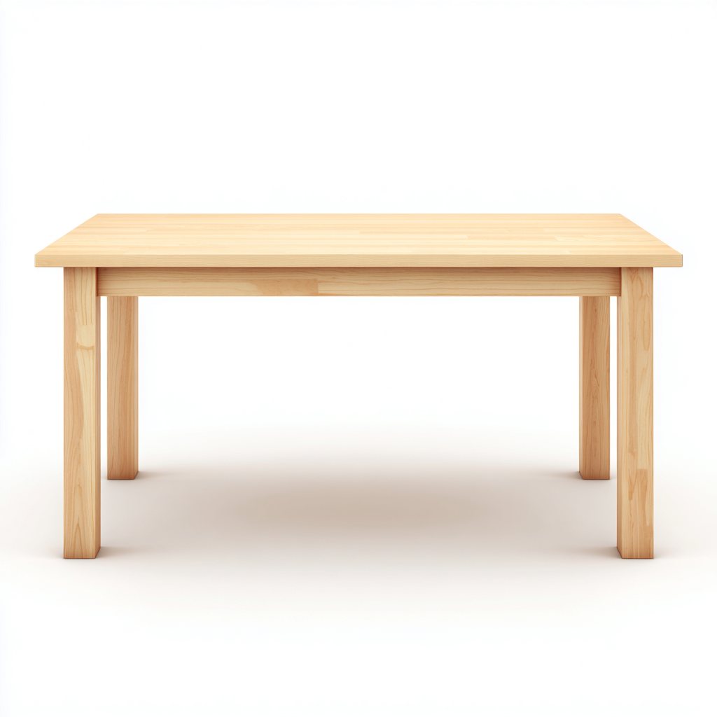 Table à manger bois 160x90x75 cm - bois clair - style moderne-Hutovae