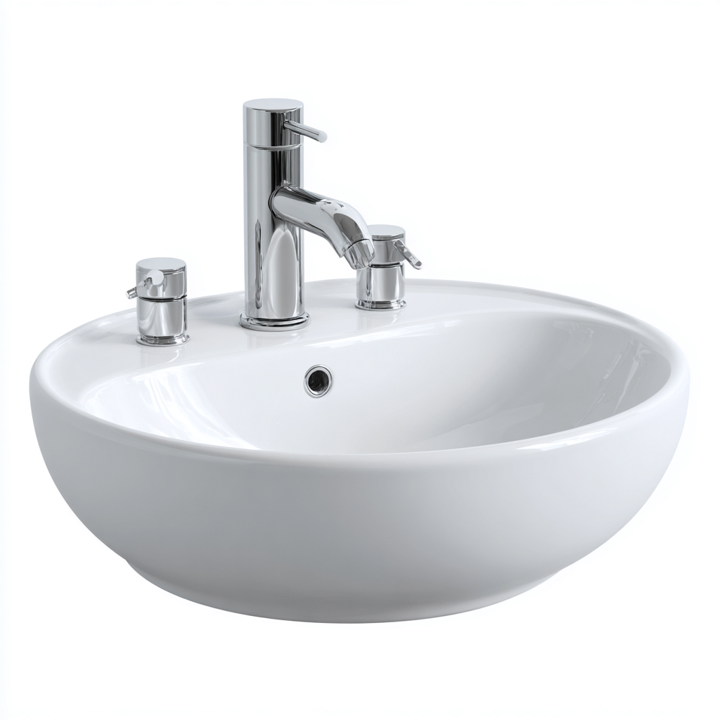 Lavabo - céramique - 45x45x16 cm - blanc - design moderne-Hutovae