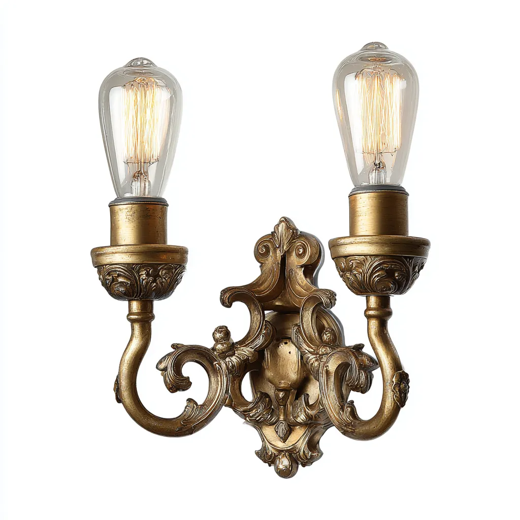 Applique murale métal 28x18x14 cm doré style antique-Hutovae