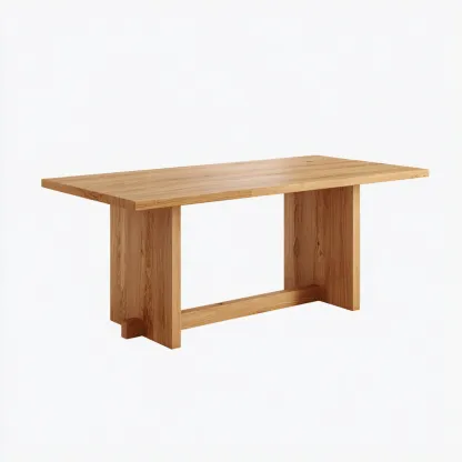 Table à manger bois 180x90x75 cm - bois clair - style moderne-Hutovae
