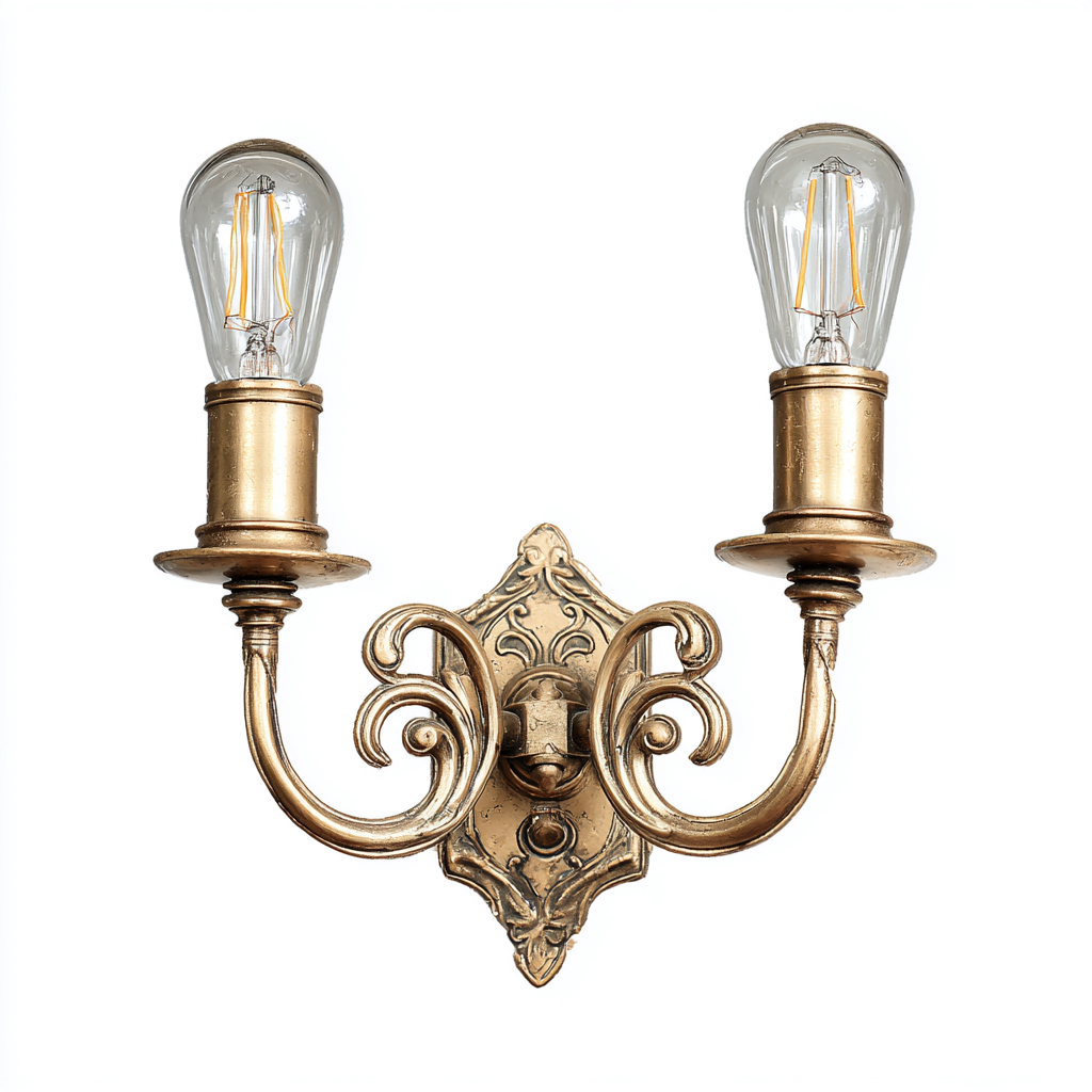 Applique murale métal 28x22x14 cm doré style antique-Hutovae